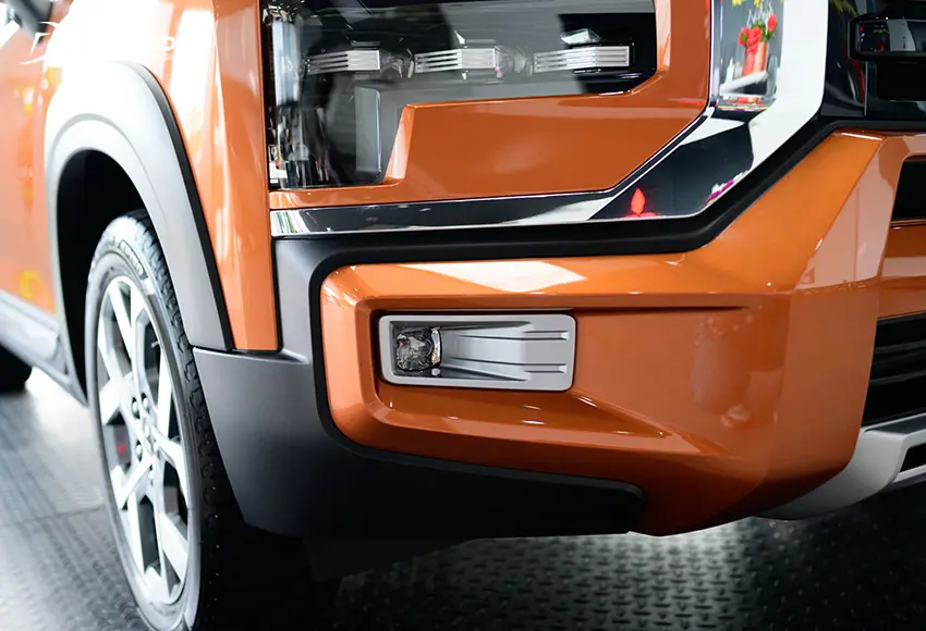 Đèn sương mù Mitsubishi Xpander 2024 nằm gọn bên trong phần ốp cản, tạo điểm nhấn nổi bật
